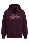 Red Sidhu Moose Wala unisex hoodie with 1993 infinity tribute design on the front.